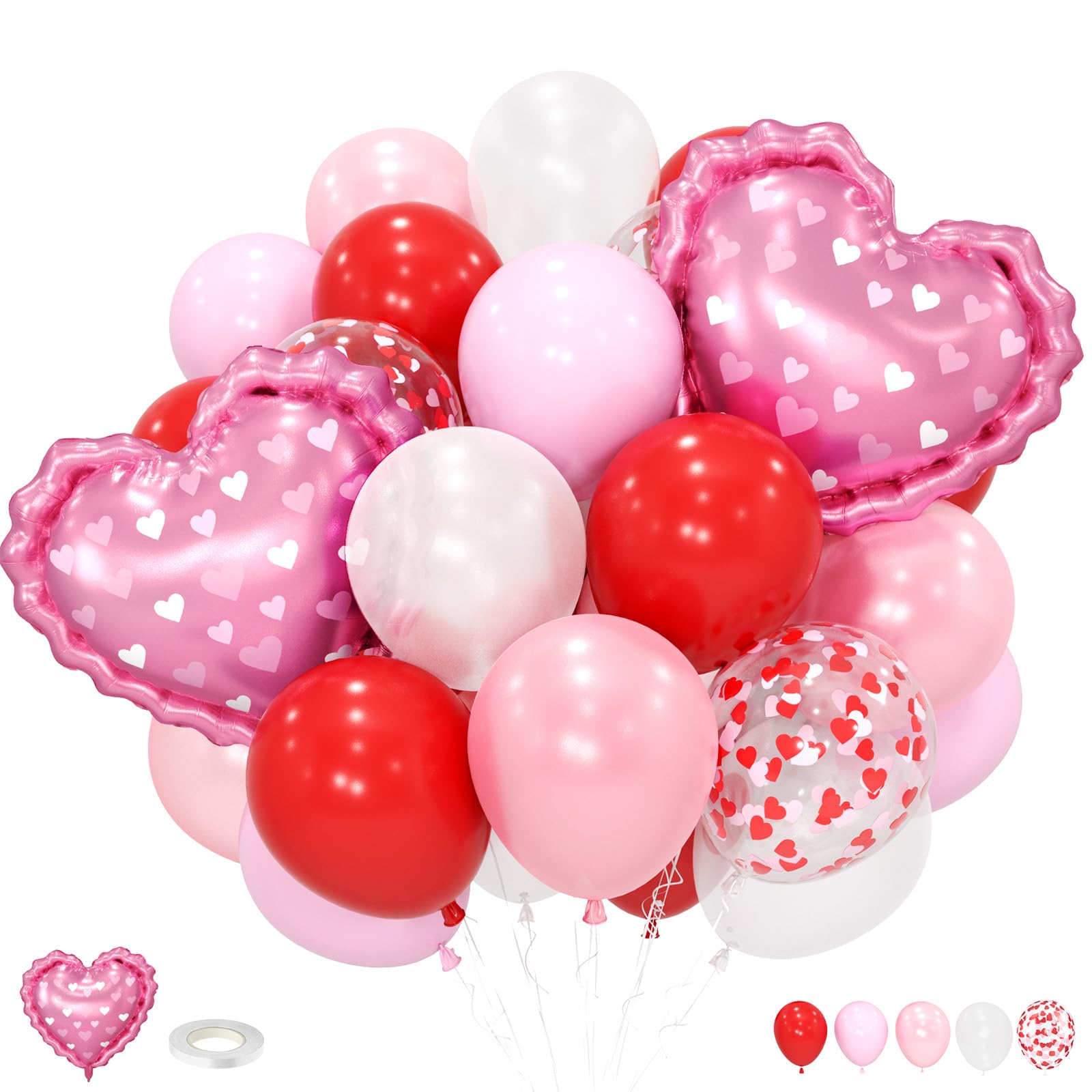 FunHot red and pink balloons set creates romantic backdrops