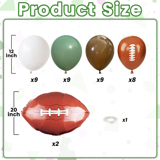 FunHot sage green football balloons add sporty color to game nights.