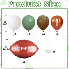 FunHot sage green football balloons add sporty color to game nights.