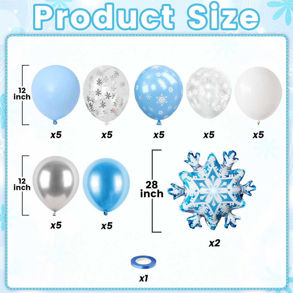 FunHot Metallic blue balloons add a frosty shimmer to winter decor and parties.