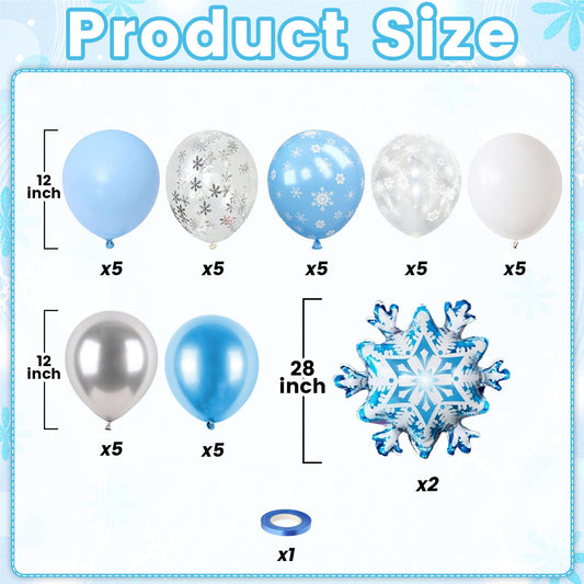 FunHot Metallic blue balloons add a frosty shimmer to winter decor and parties.