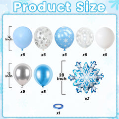 FunHot Metallic blue balloons add a frosty shimmer to winter decor and parties.