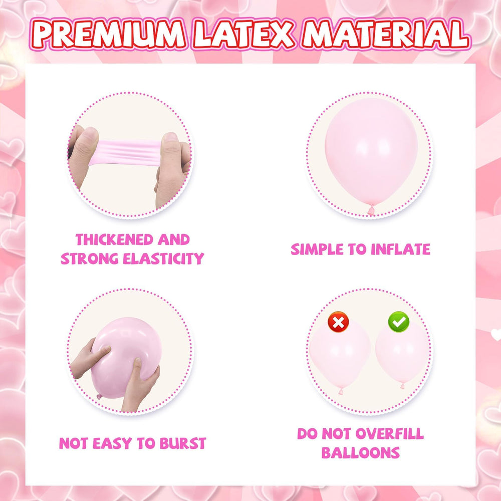 FunHot pearl pink balloons 11-pack create subtle shimmer for elegant settings
