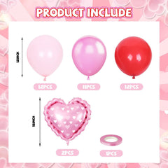 FunHot valentines day red balloons 12-pack provide warm decor accents