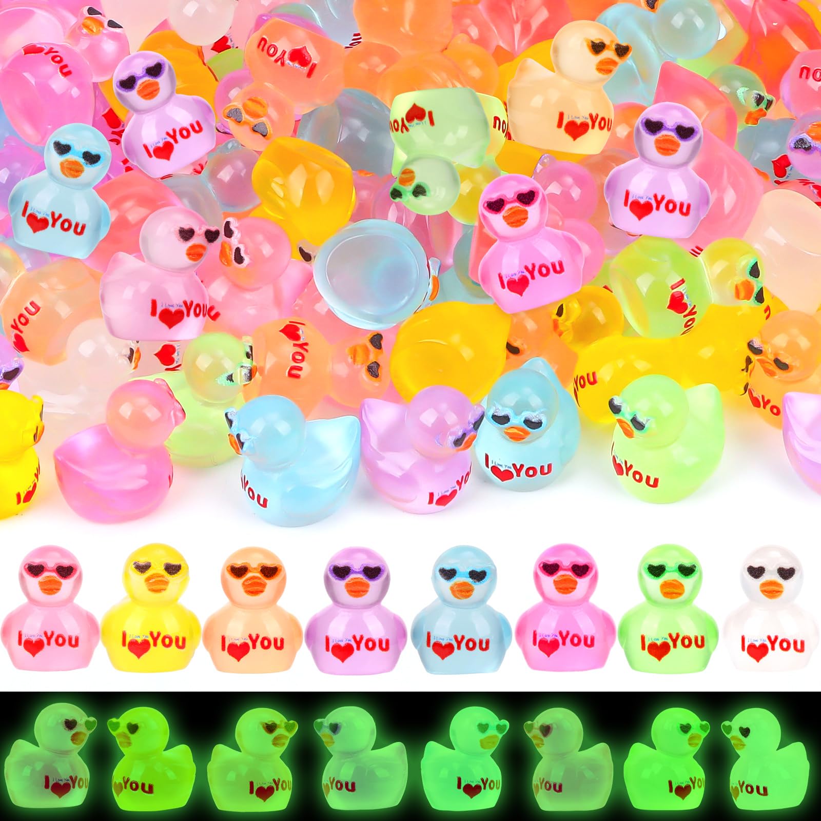 FUNID glow ducks for Valentines favors brighten party tables with a soft night glow