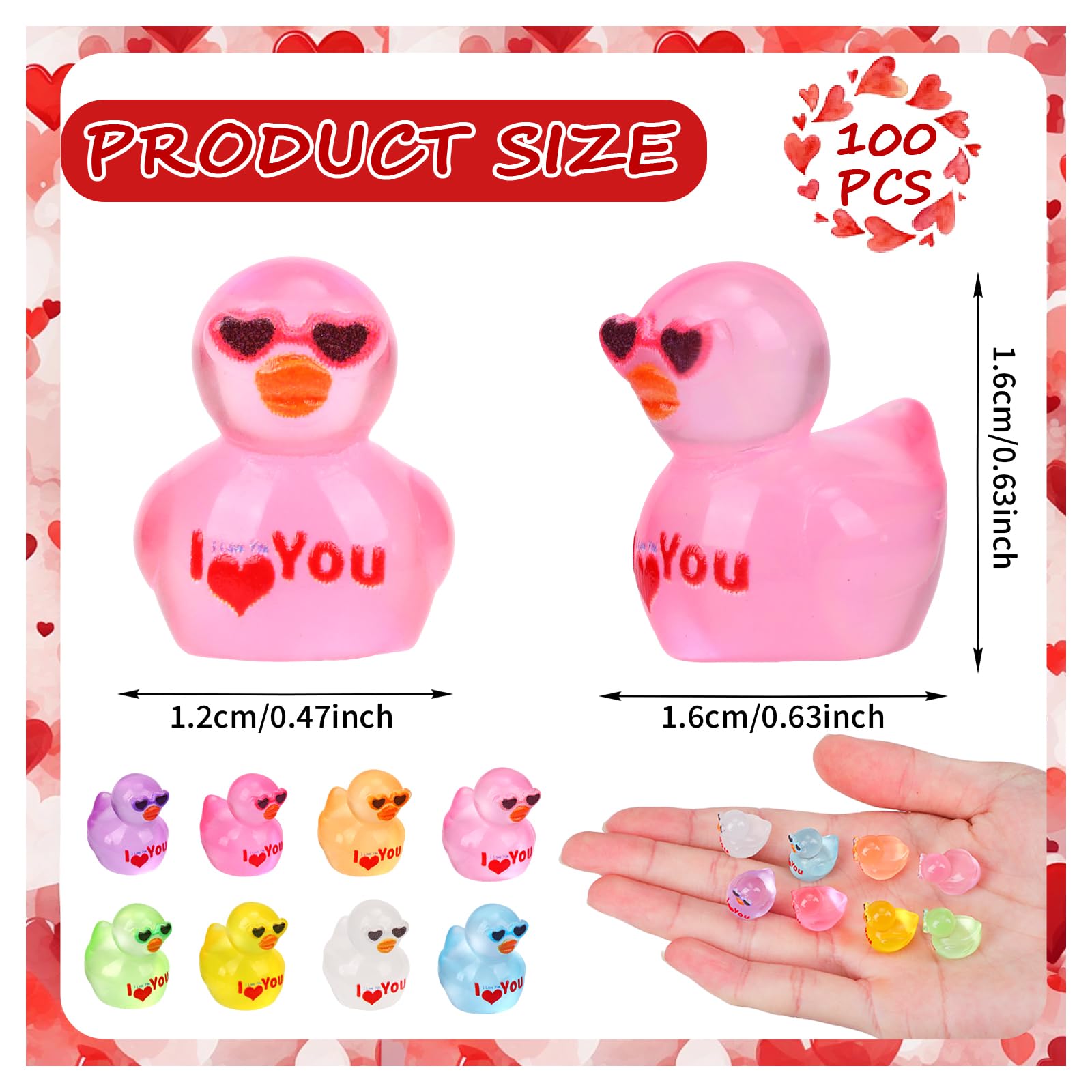 FUNID heart-sunglasses ducks add cute romance to celebrations and table decor