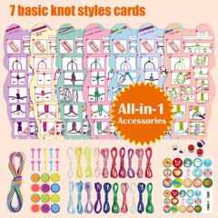FUNiOi bracelet kit with seven knot styles helps kids learn basic techniques.