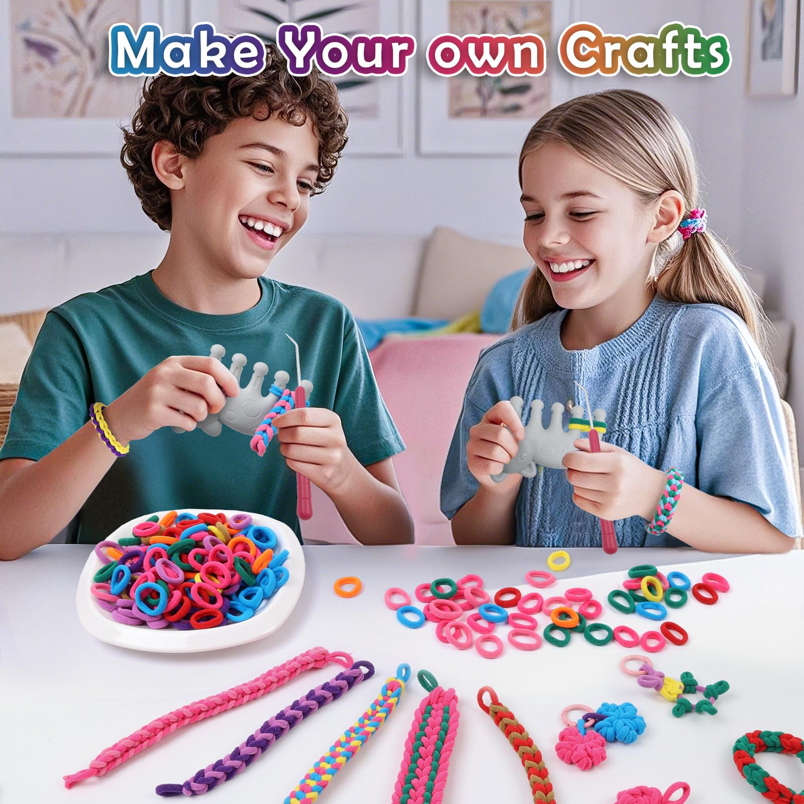 FUNiOi hair accessory projects using 1-inch diameter bands