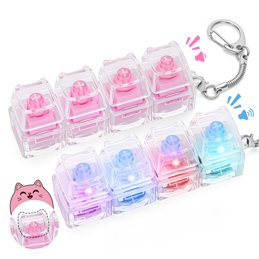 FunisFun cat keyboard fidget light: tactile clicky feedback boosts focus.