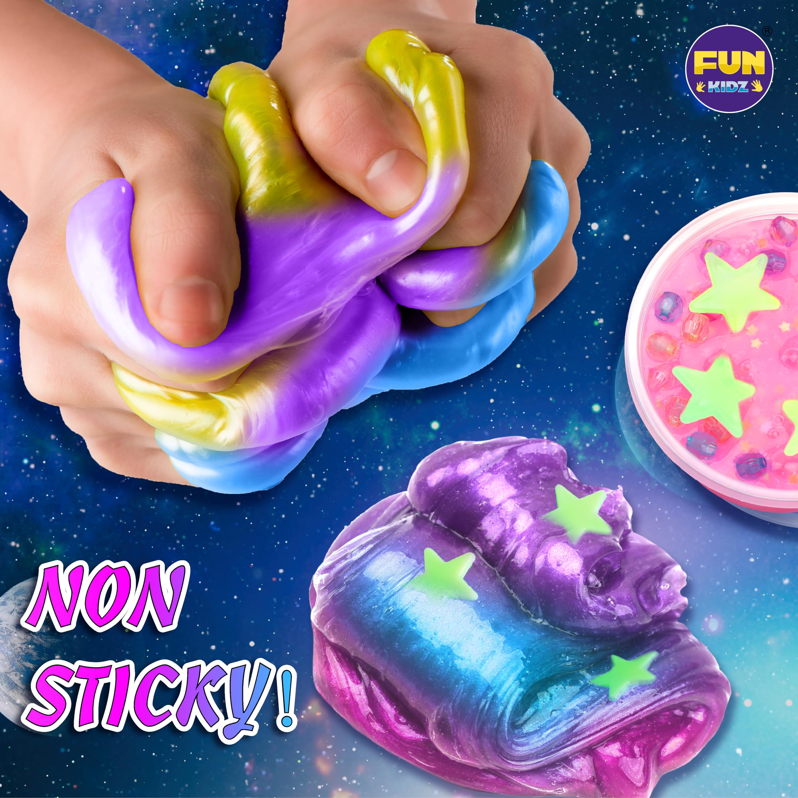 FUN KIDZ beads glitter and foam add sparkle to slime