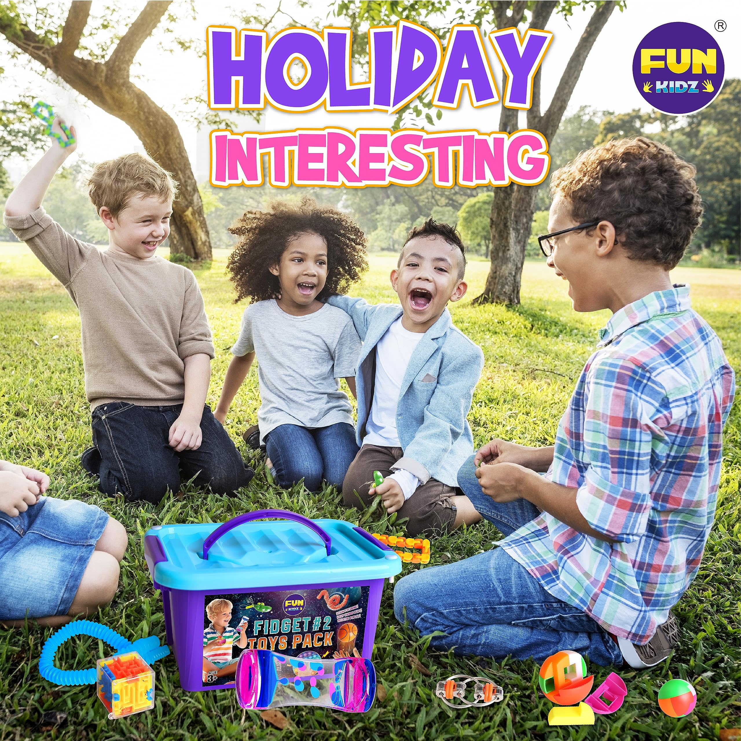 FUN KIDZ family activity set invites parents and kids to play together.