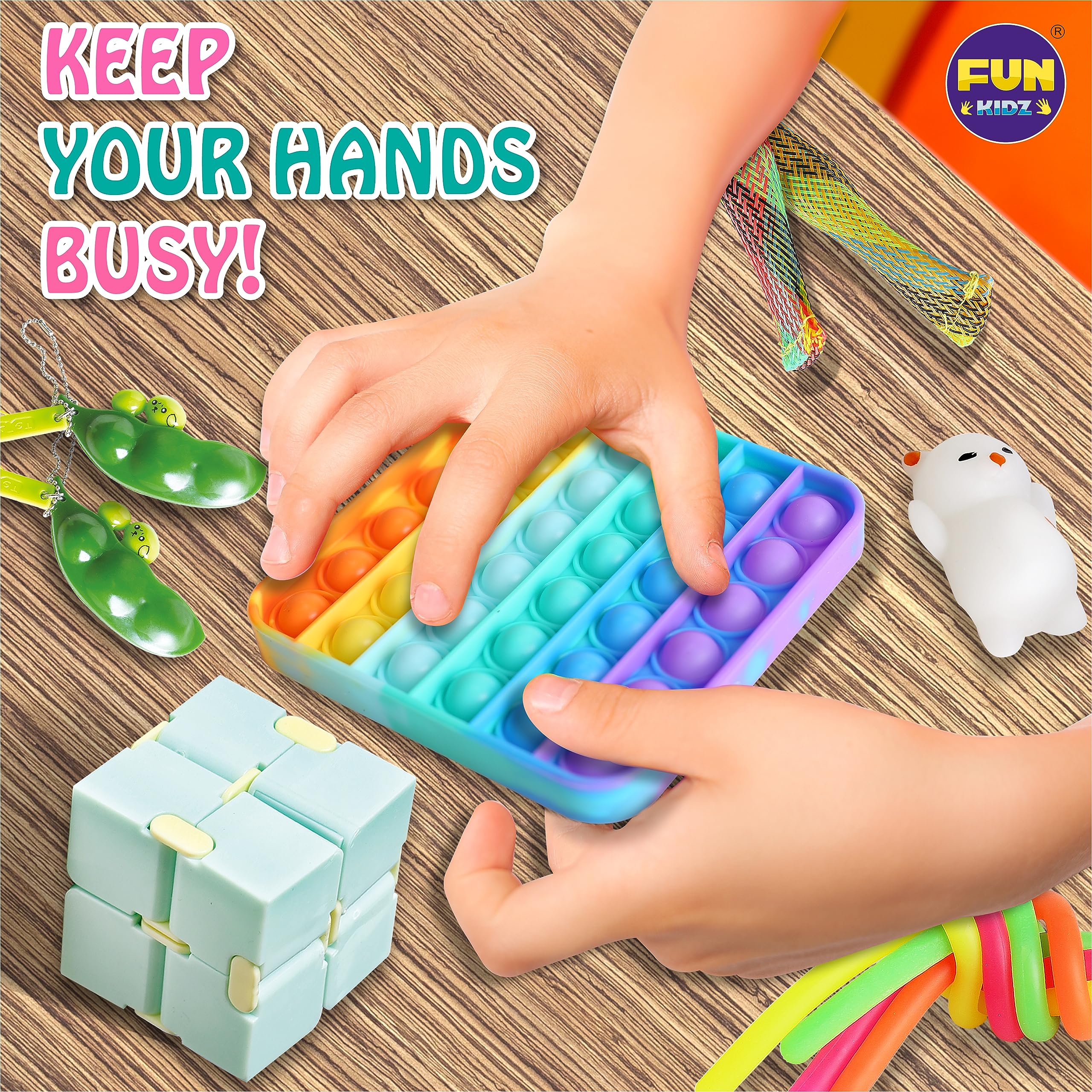 FUN KIDZ colorful fidget spinners for focus and fun