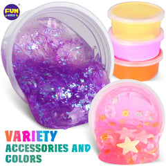FunKidz food-grade dyes add vibrant, safe color to slimes.