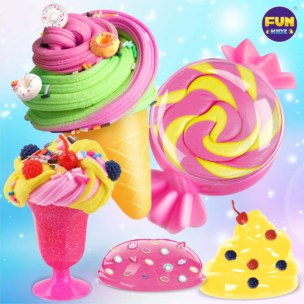 FunKidz Gift Butter Slime Various Slimes—multi-texture kit for endless DIY experiments