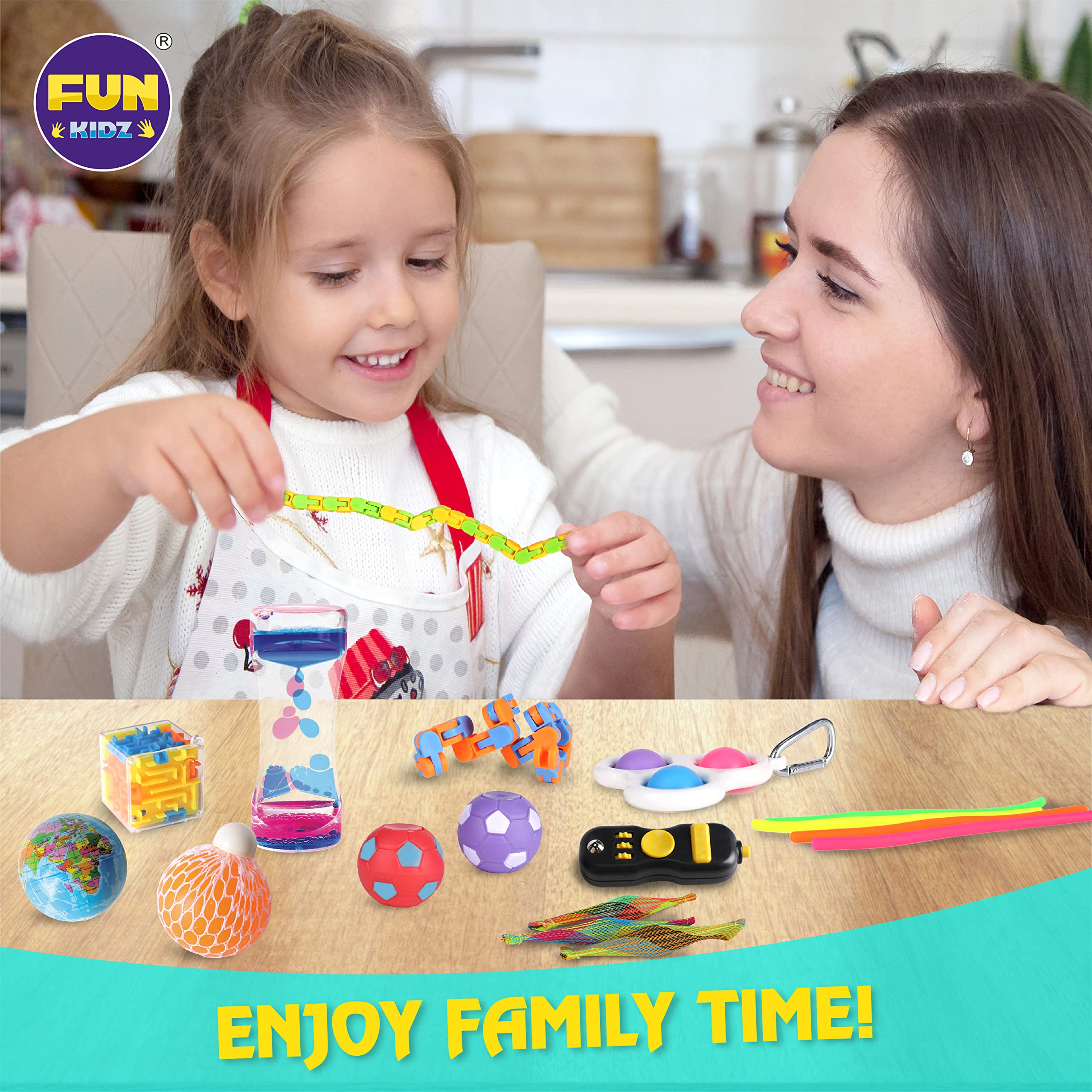 FunKidz Gift Fidget Box portable storage keeps toys organized on the go