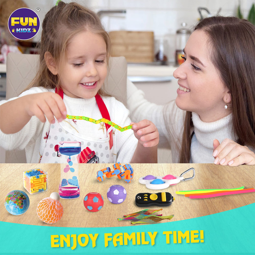 FunKidz Gift Fidget Box portable storage keeps toys organized on the go