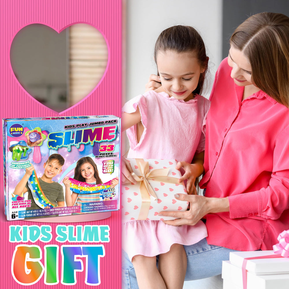 FunKidz jumbo slime kit at a creative kids' station for play.
