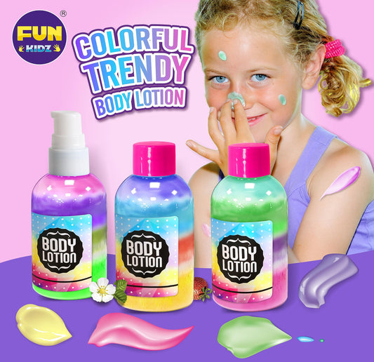 FunKidz Kid Body Lotion Making Kit — blend colors to create a unique scented lotion.