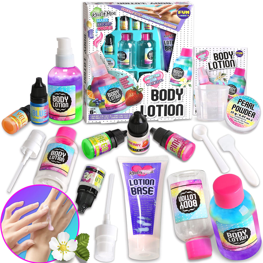 FunKidz Kid Body Lotion Making Kit — pour to craft a personalized lotion for soft skin.