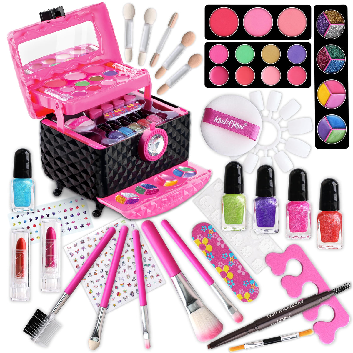 FUNKIDZ makeup kit open box with colorful cosmetics for imaginative play.