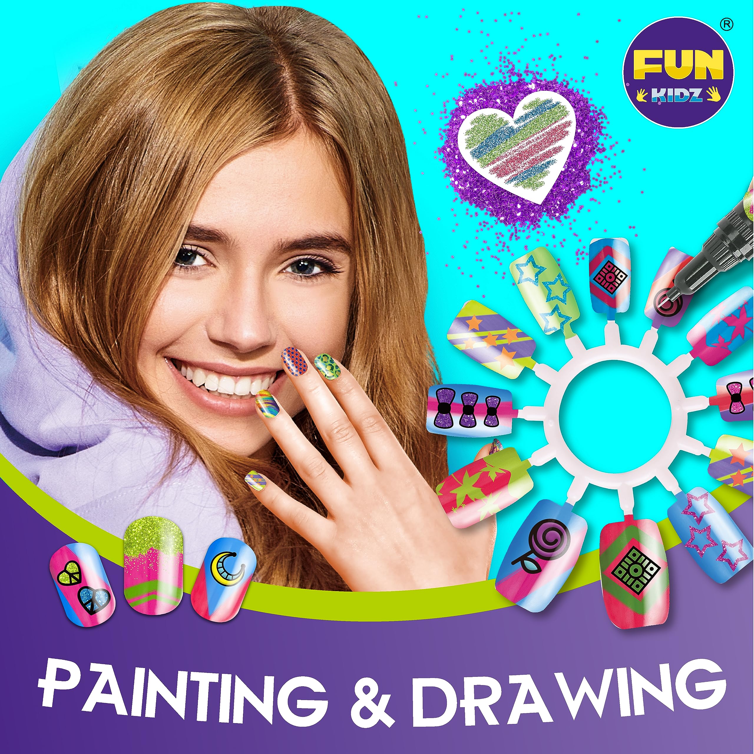 FUN KIDZ nail stickers with classic patterns for quick decoration
