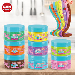 FUN KIDZ soft stretchy butter slime—satisfying squeeze and fold for tactile fun.