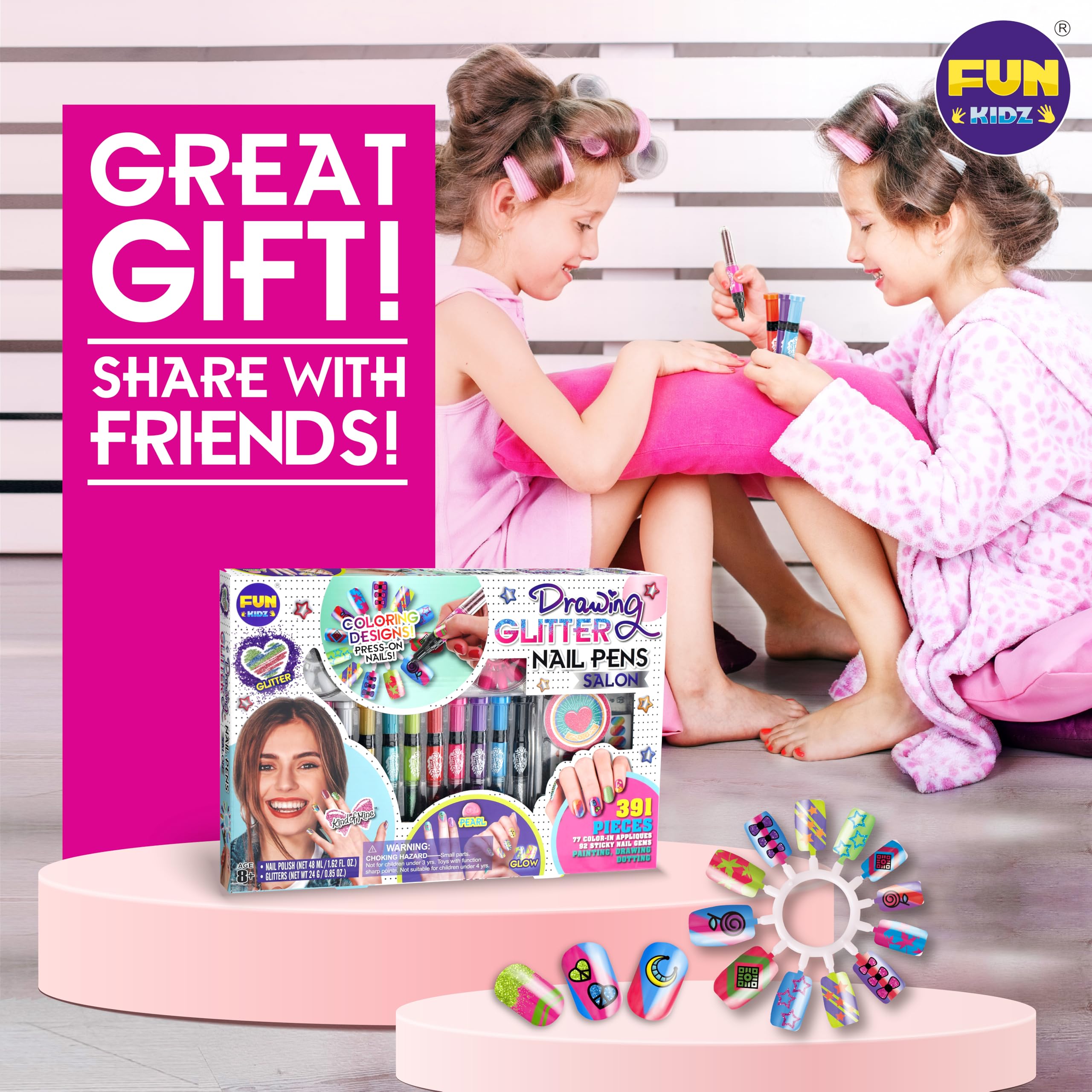 Water-based, non-toxic polish supports safe pretend-play possibilities