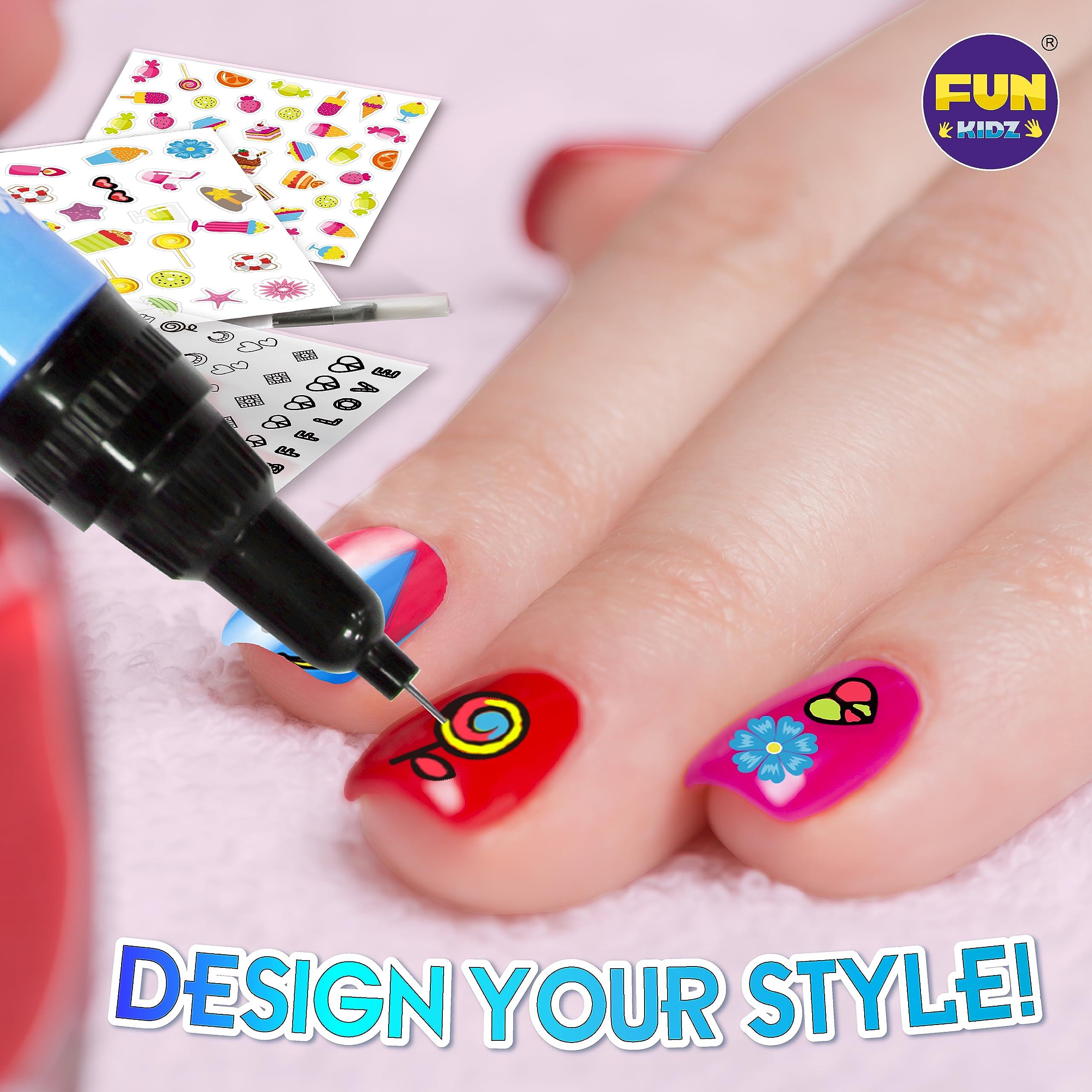 FUN KIDZ 315-piece nail art setup inspires festive designs