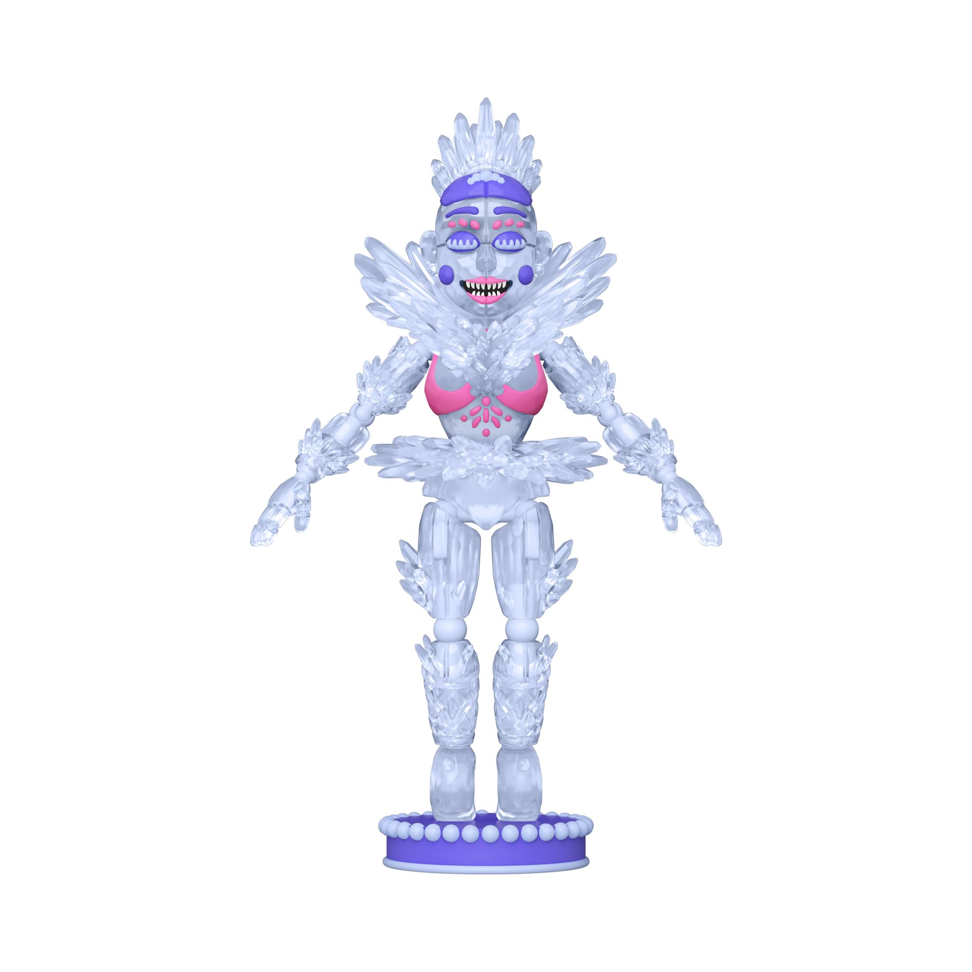 Funko Arctic Ballora face closeup captures character in display.