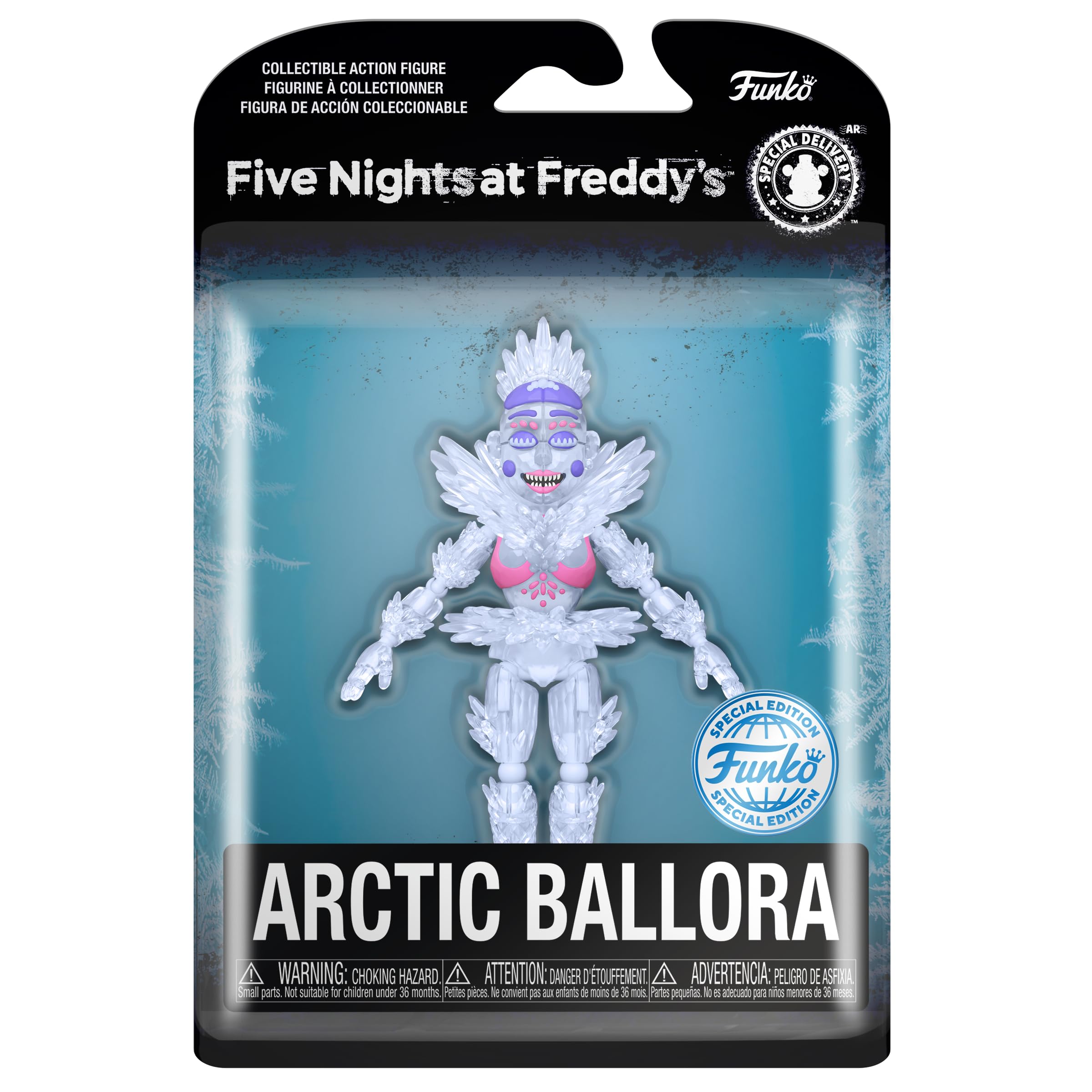 Funko Arctic Ballora front view highlights intricate details for display.