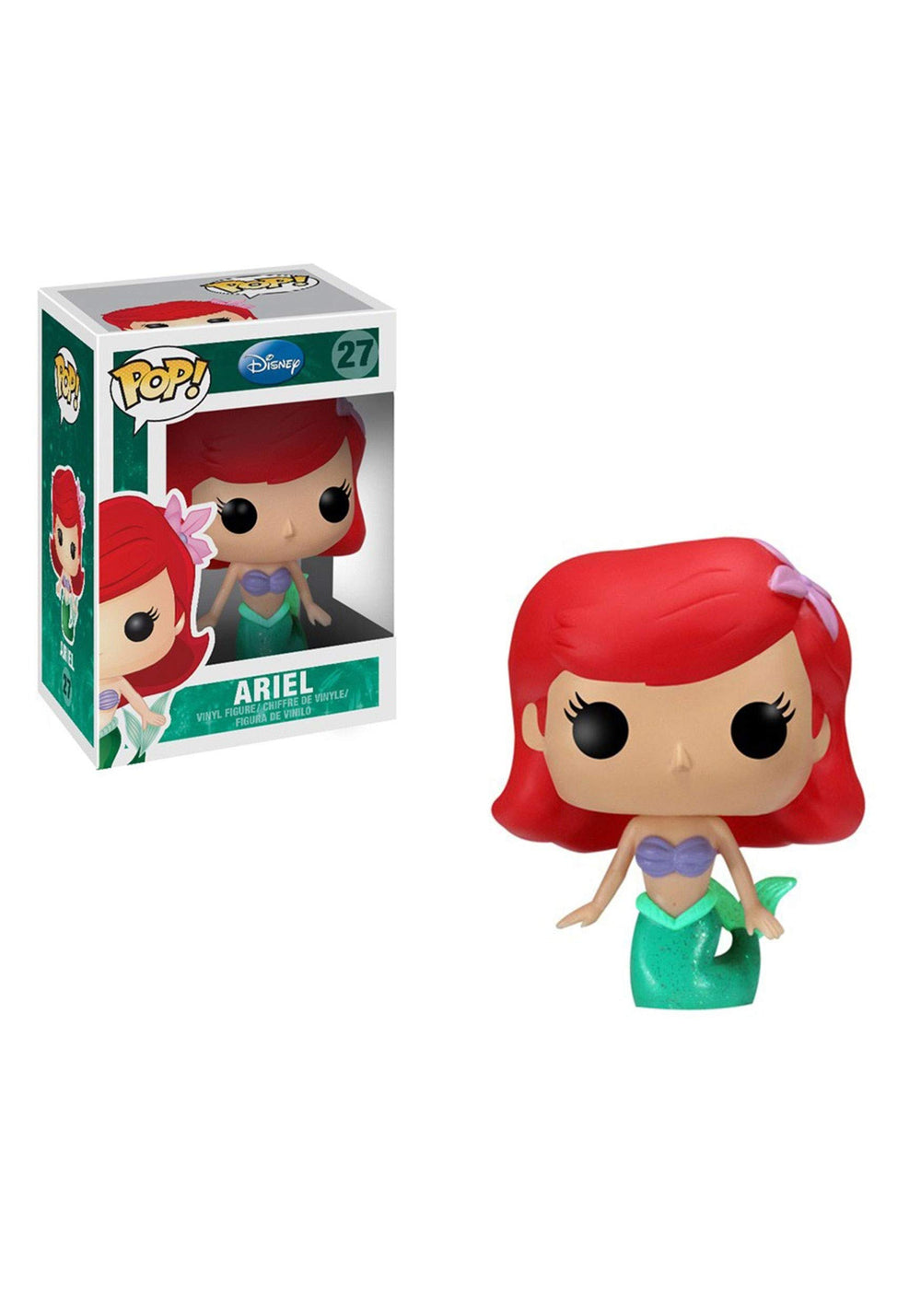 Funko Ariel Little Mermaid POP! vinyl figure, front view, ideal for collectible display
