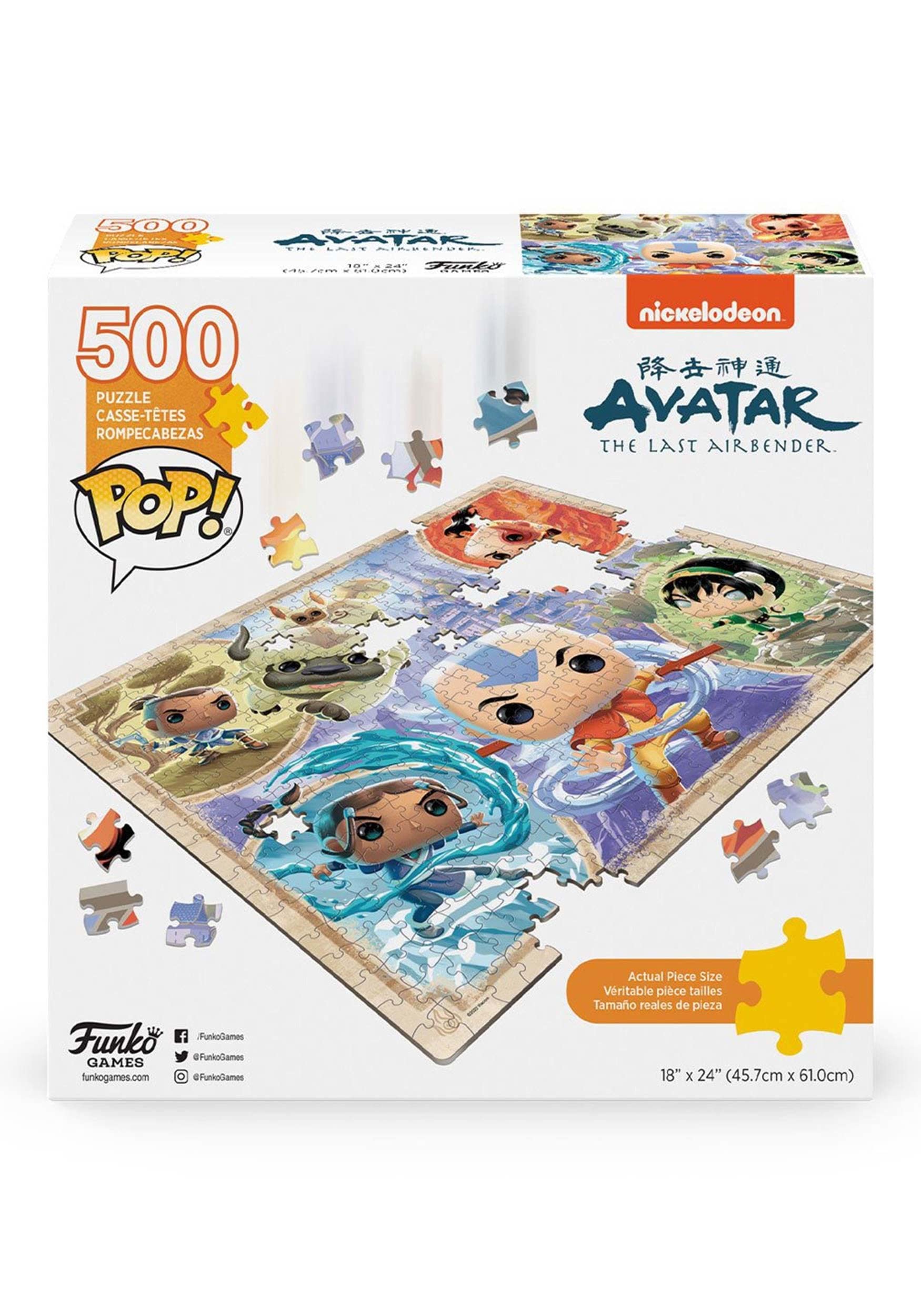 Funko Avatar Puzzle matte finish reduces glare while puzzling