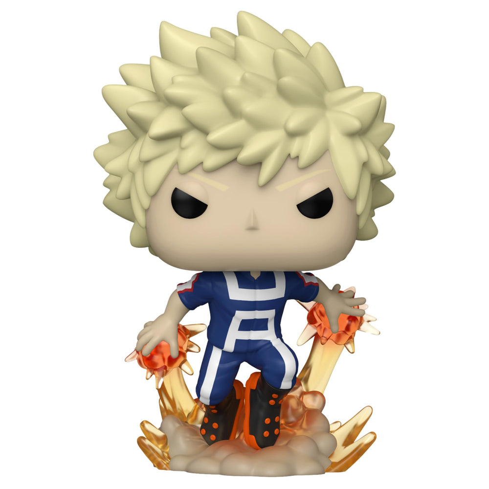 Funko Bakugo figure in training outfit for shelf display