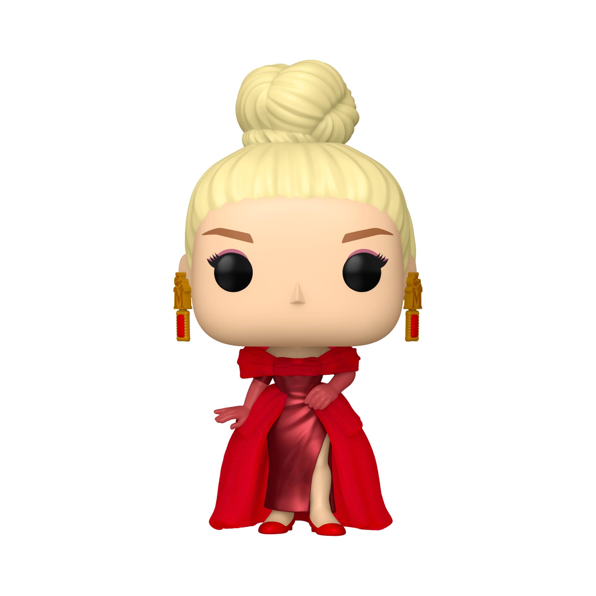 Funko Barbie 80th Anniversary side view for compact shelf display.