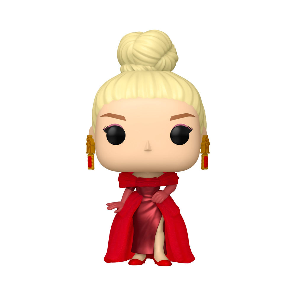 Funko Barbie 80th Anniversary side view for compact shelf display.