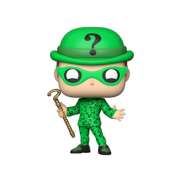 Funko Pop Batman Forever Riddler side profile, perfect for shelf arrangement.