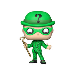 Funko Pop Batman Forever Riddler side profile, perfect for shelf arrangement.