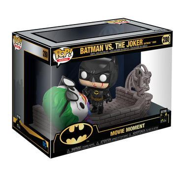 Funko Batman 80th batman-joker-1989-pop-moment enhances shelf display for DC fans.