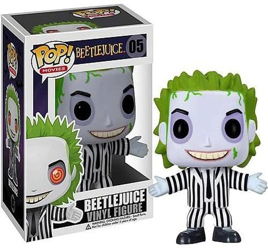 Funko Beetlejuice Pop Movies figure with window box, ideal for display.