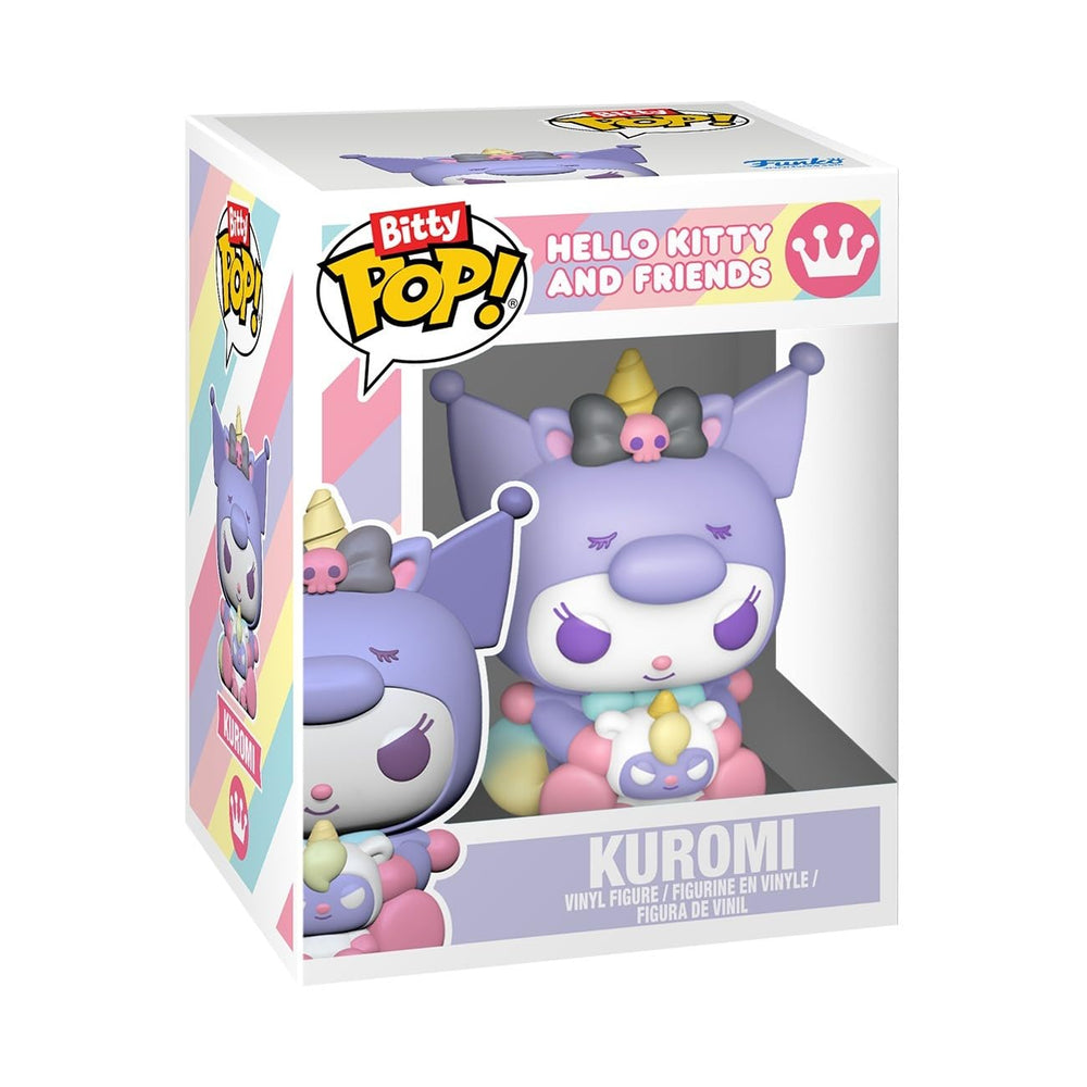 Funko Bitty Hello Kitty Unicorn display highlighting collectible charm.
