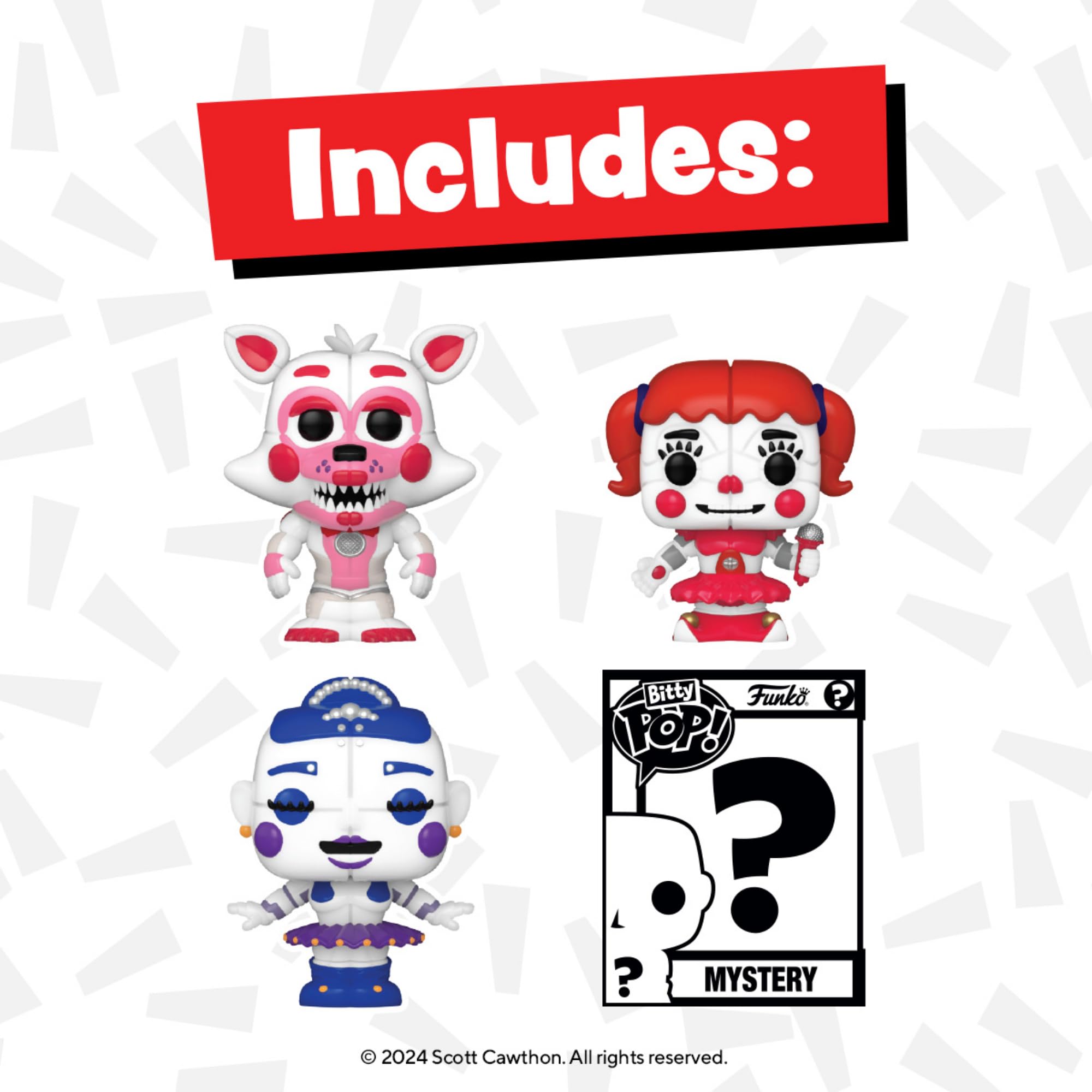 Funko Bitty Pop Funtime Foxy figure; compact collectible.