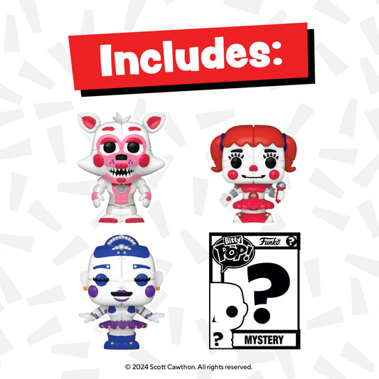Funko Bitty Pop Funtime Foxy figure; compact collectible.