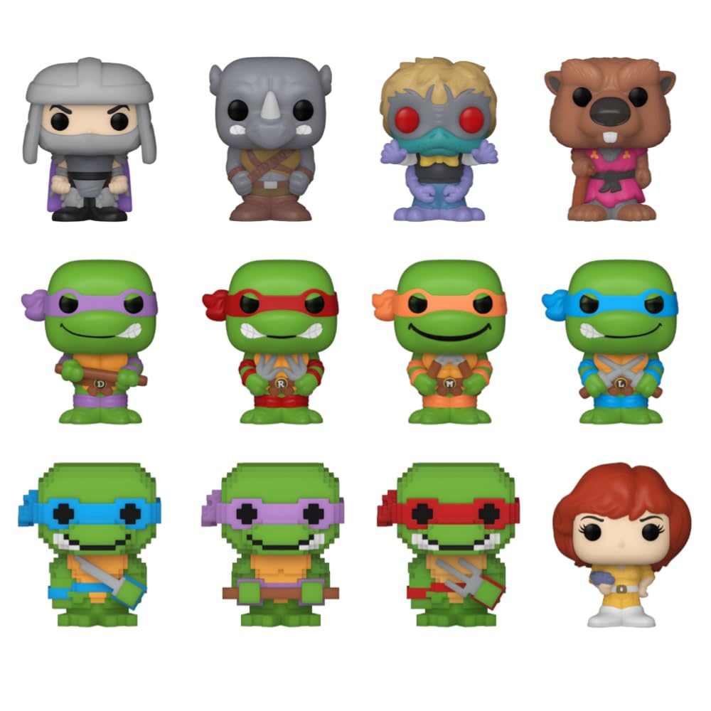 Funko Bitty Pop! Leonardo figure close-up highlighting detailed miniature craftsmanship for display.