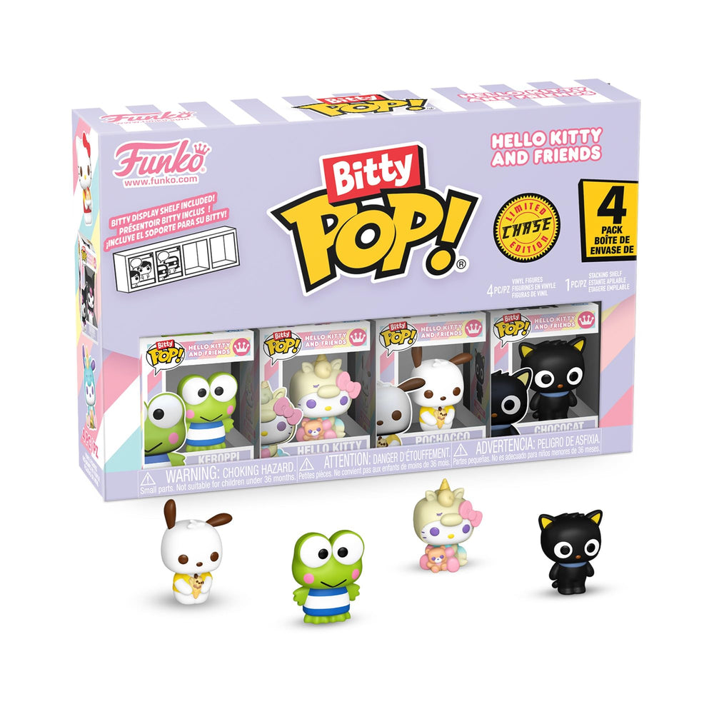 Funko Bitty Hello Kitty Unicorn figure showcased on display shelf.