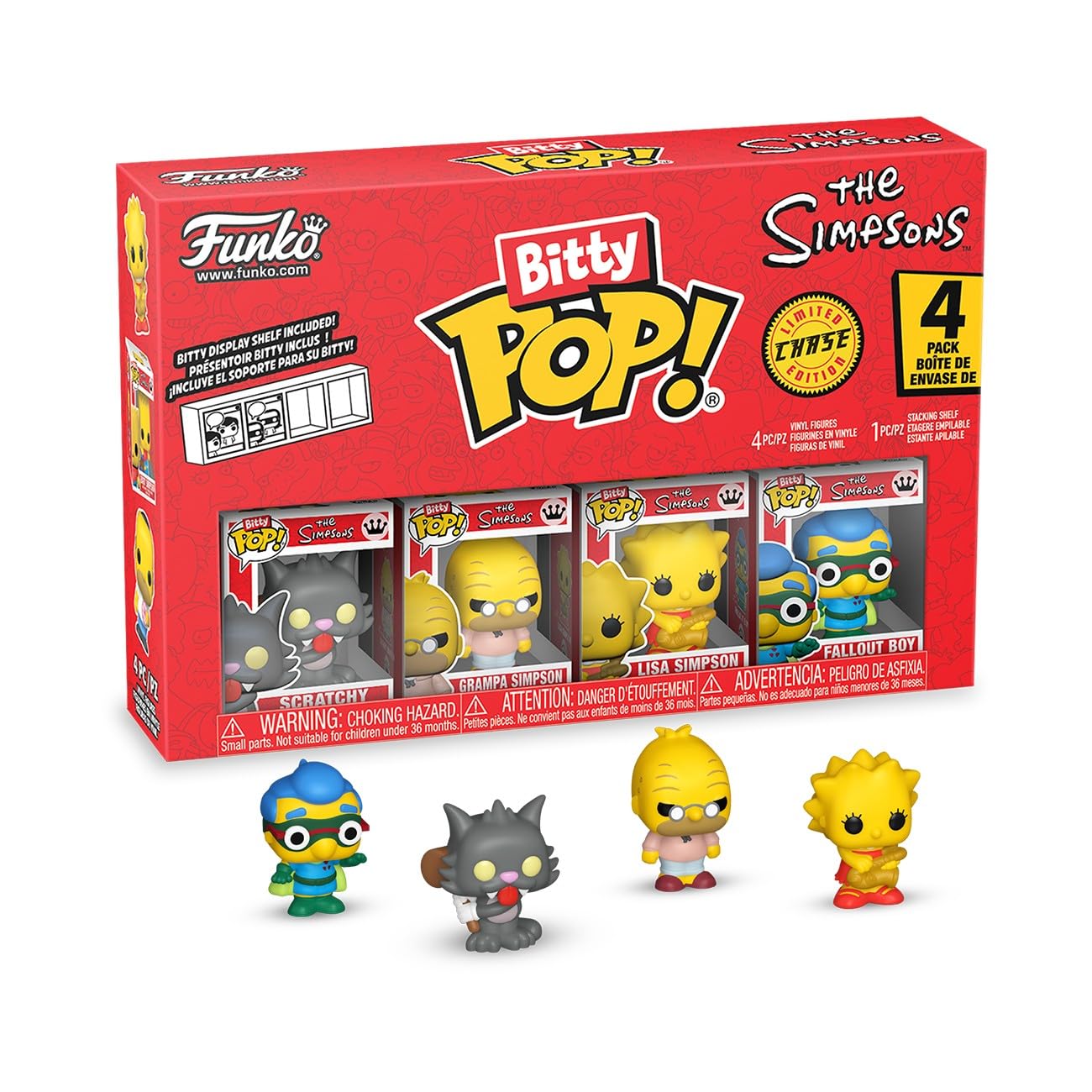 Funko Bitty Simpsons Grampa Simpson figure in display case