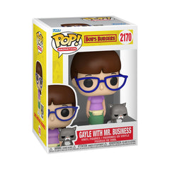 Funko Bob's Burgers Gayle and Mr. Business figurine for display and collectors.