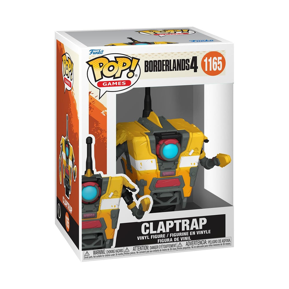 Funko Borderlands 4 Claptrap front view for display and collection