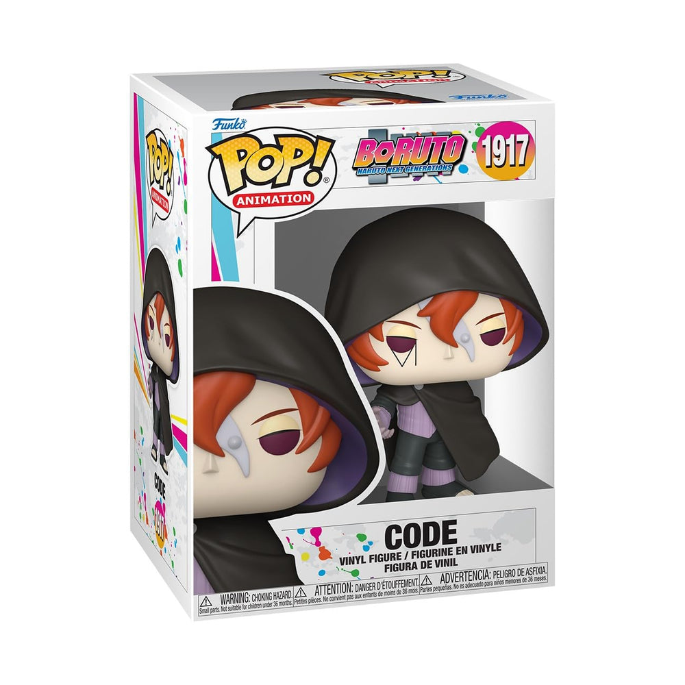 Funko Boruto Code figure front view, ideal for desk display and collectible shelves.