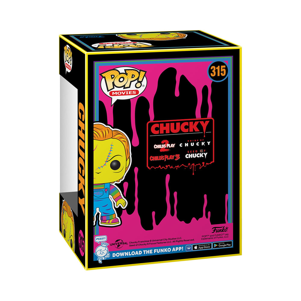 Funko Bride of Chucky neon deco pops with bold yellow, orange, pink hues