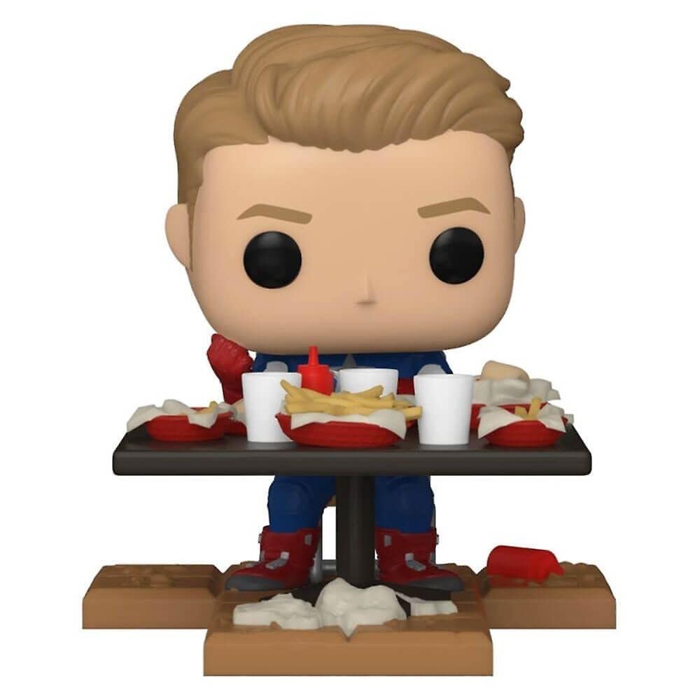 Funko Captain America Victory Shawarma figure in window box, perfect for display and collection.
